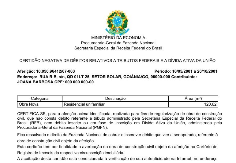 Falta de CND